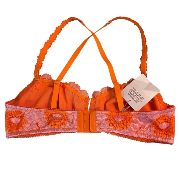 Savage X Fenty Perfect Poppies Unlined Lace Bralette Bra Women’s Size L - Picture 3 of 9